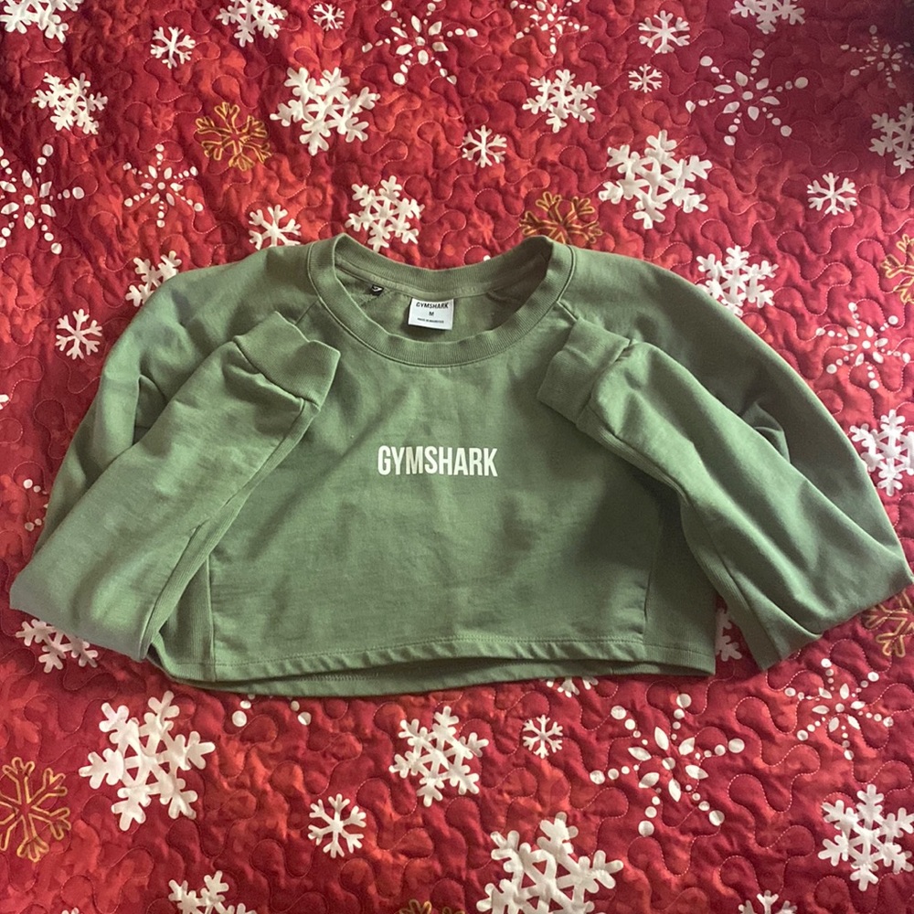 Cropped green gymshark sweater!